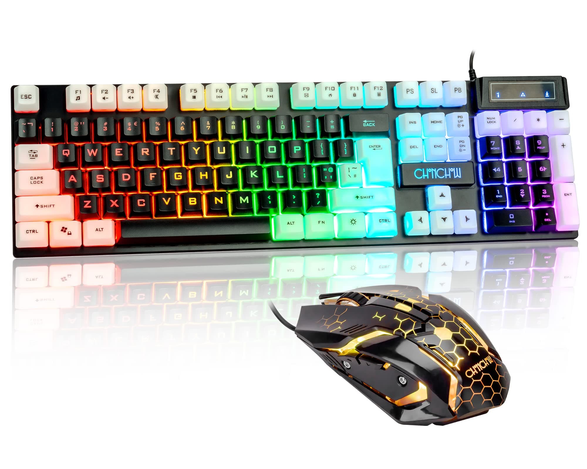 104 Key USB Wired Light Up Keyboard and Mouse
