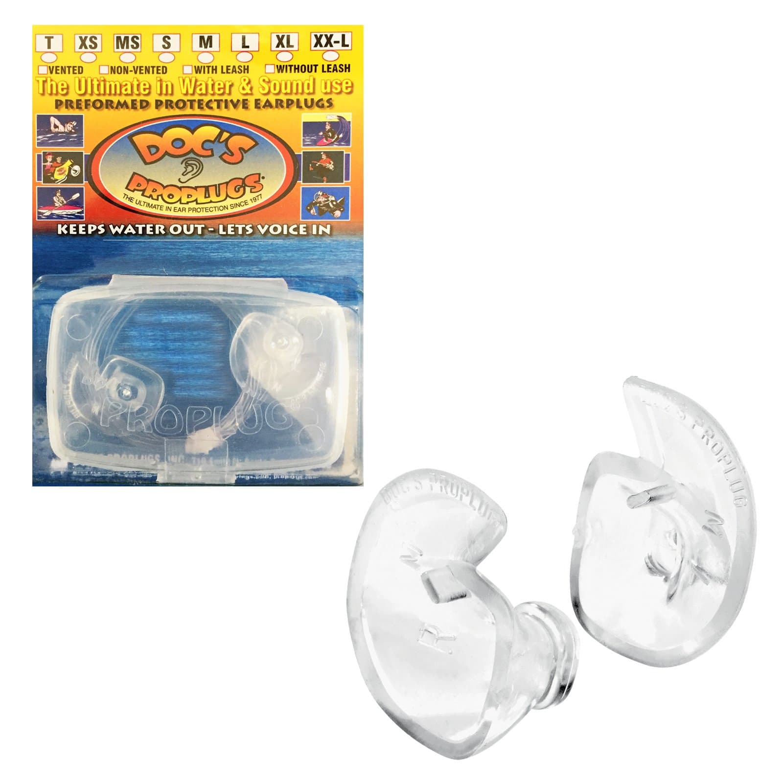 Docs ProPlugs (pair) Clear - /Med