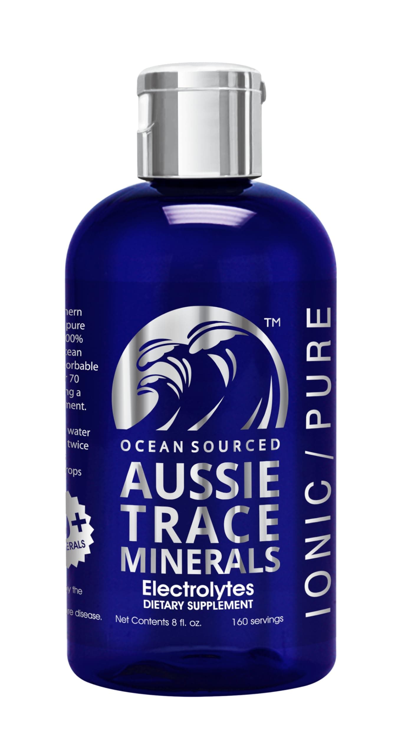 Aussie Trace Minerals - Magnesium Rich, Low Sodium, Complete Electrolyte Drops for Hydration, Energy & Recovery - 8oz / 240ml Liquid Supplement - Vegan, Keto Friendly