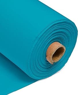 Aqua 100% Cotton Plain Fabric – 60 Inch 150cm Wide 150GSM Material - Sewing, Dressmaking, Quilting, Curtain Linings, Pillowcases & Totes by Discount Fabrics LTD - 25Metre