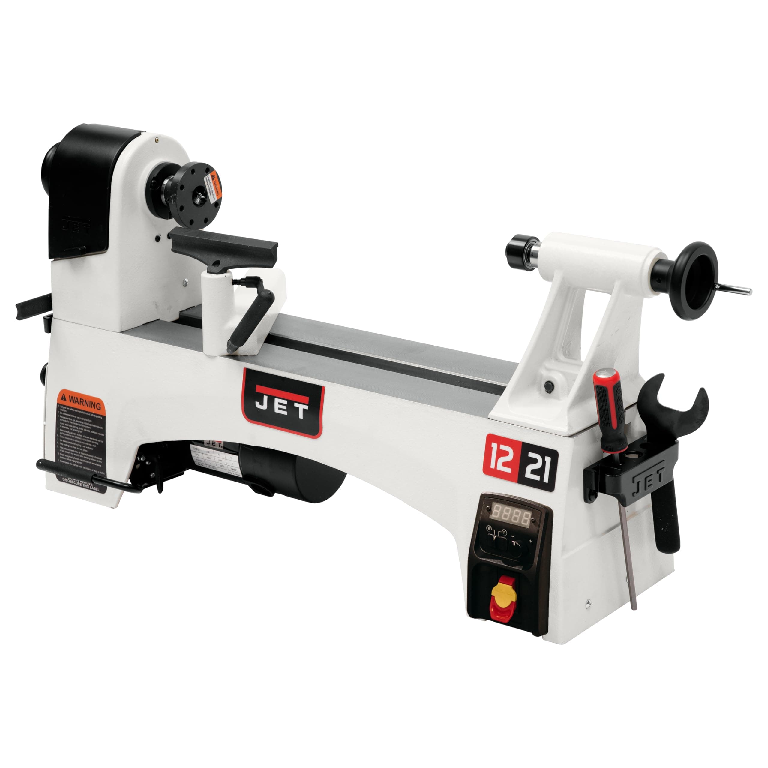 JET 12" x 21" Variable-Speed Woodworking Lathe, 1 HP, 115V 1Ph (JWL-1221VS)