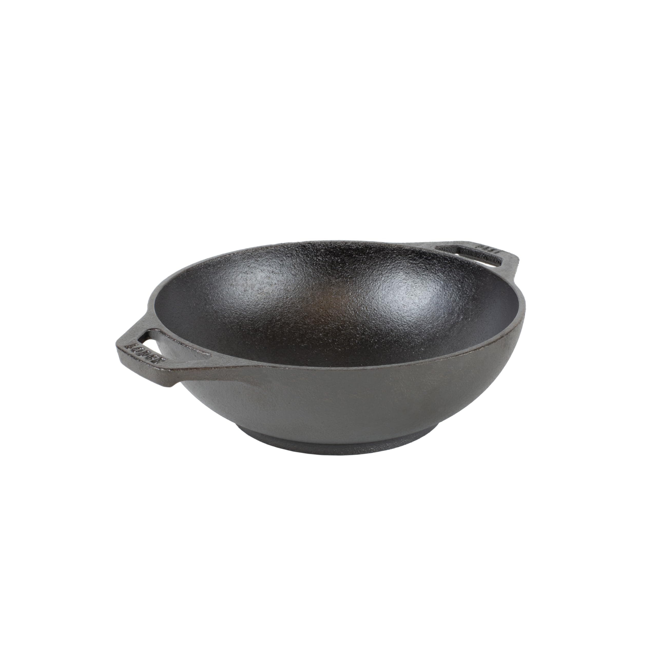 6.25 Inch Cast Iron Mini Wok with Dual Loop Handles – PFAS FREE Pre-Seasoned Individual Serving Pan – Stovetop & Oven Safe Heavy Duty Sauce Wok – Made in USA