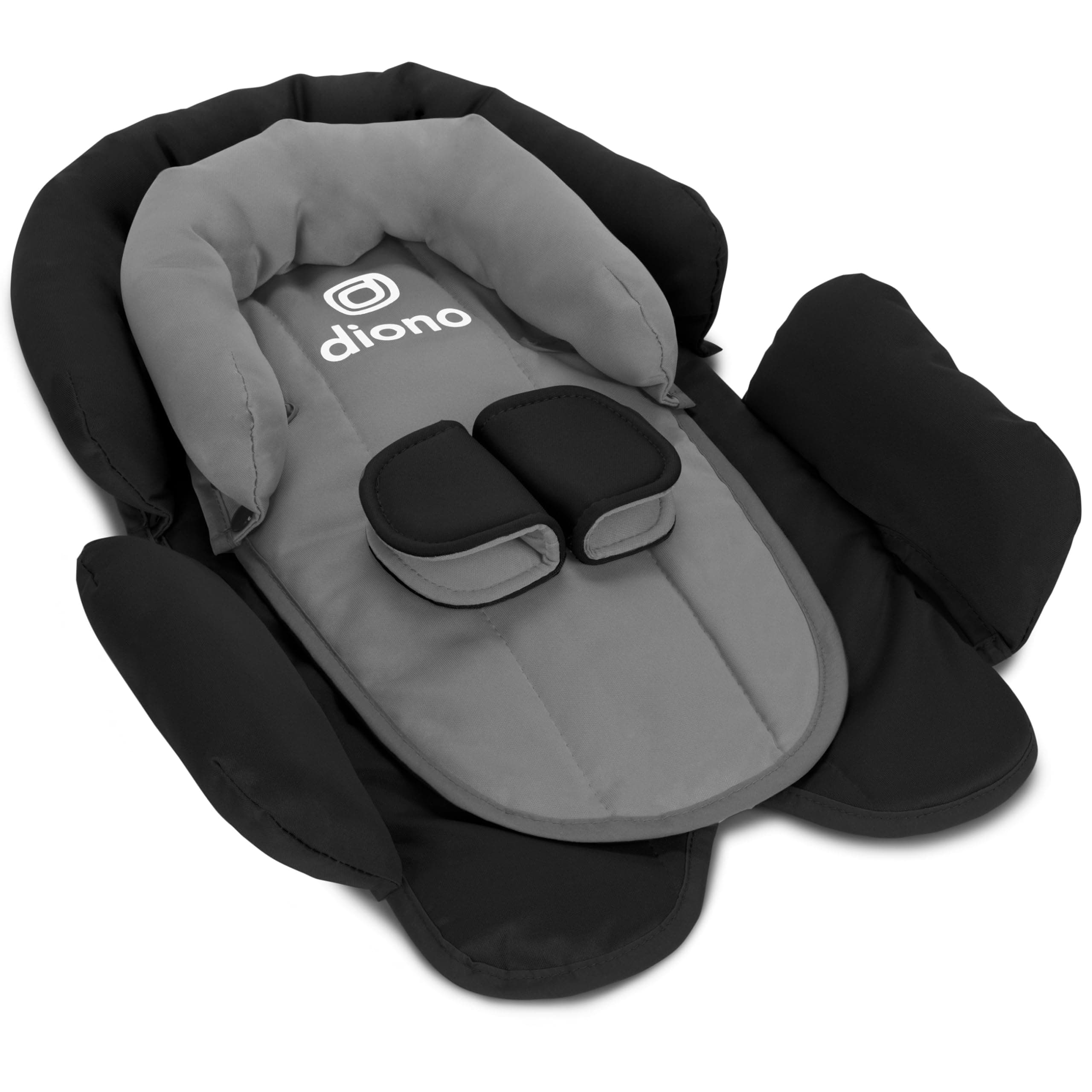 Diono Cuddle Soft 2-in-1 Head Support, Comforting Head and Body Support for Babies, Converts depending on Infants Size, Black Storm