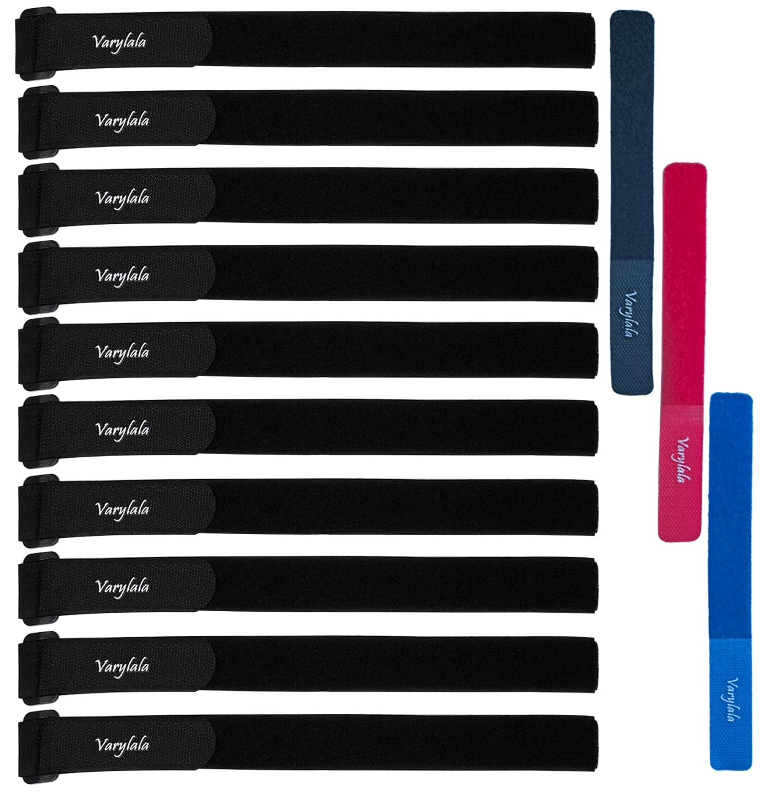 Varylala 10 Pcs Versatile Hook and Loop Securing Straps Tie downs Fastening Stabilizer Straps (1ââ‚¬Âx24ââ‚¬Â) ââ‚¬â€œ (Black)