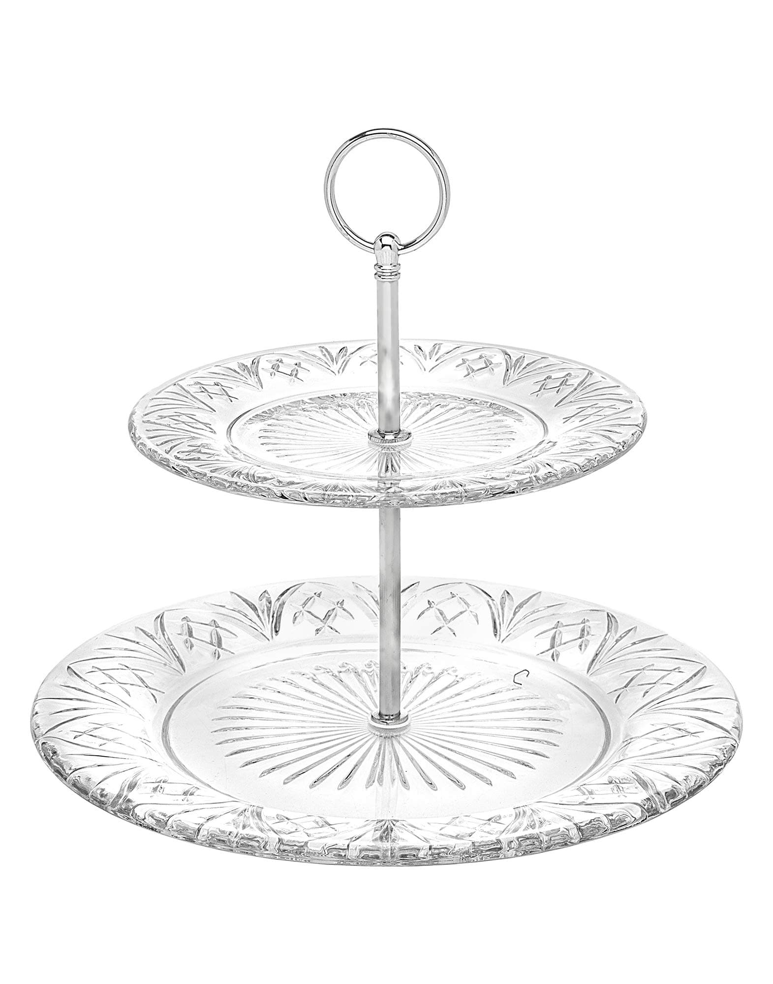 Godinger 2 Tier Platter Tray Server - Dublin Collection