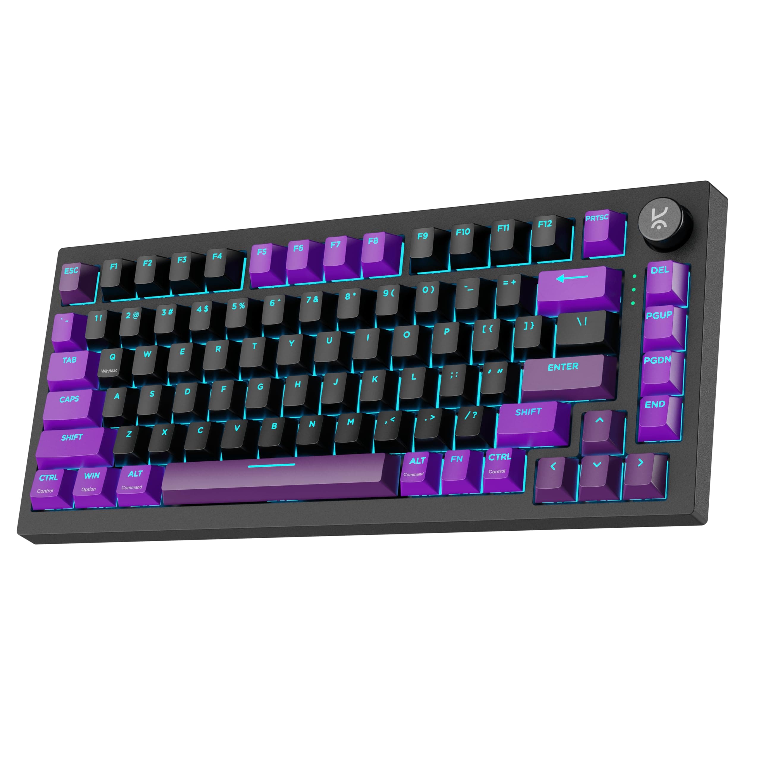 - Swarm 75% Wireless Mechanical Keyboard with Pass-Through Keycaps, Advanced Web Software, Pre-lubed Switches, 5-pin Hot Swap PCB and 5 Layers Sound Absorption, Software Support
