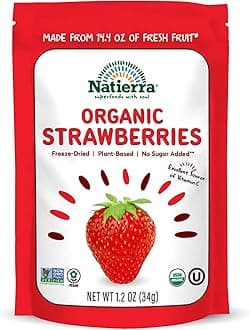 Natierra Organic Freeze-Dried Strawberries (1.2oz/34g)
