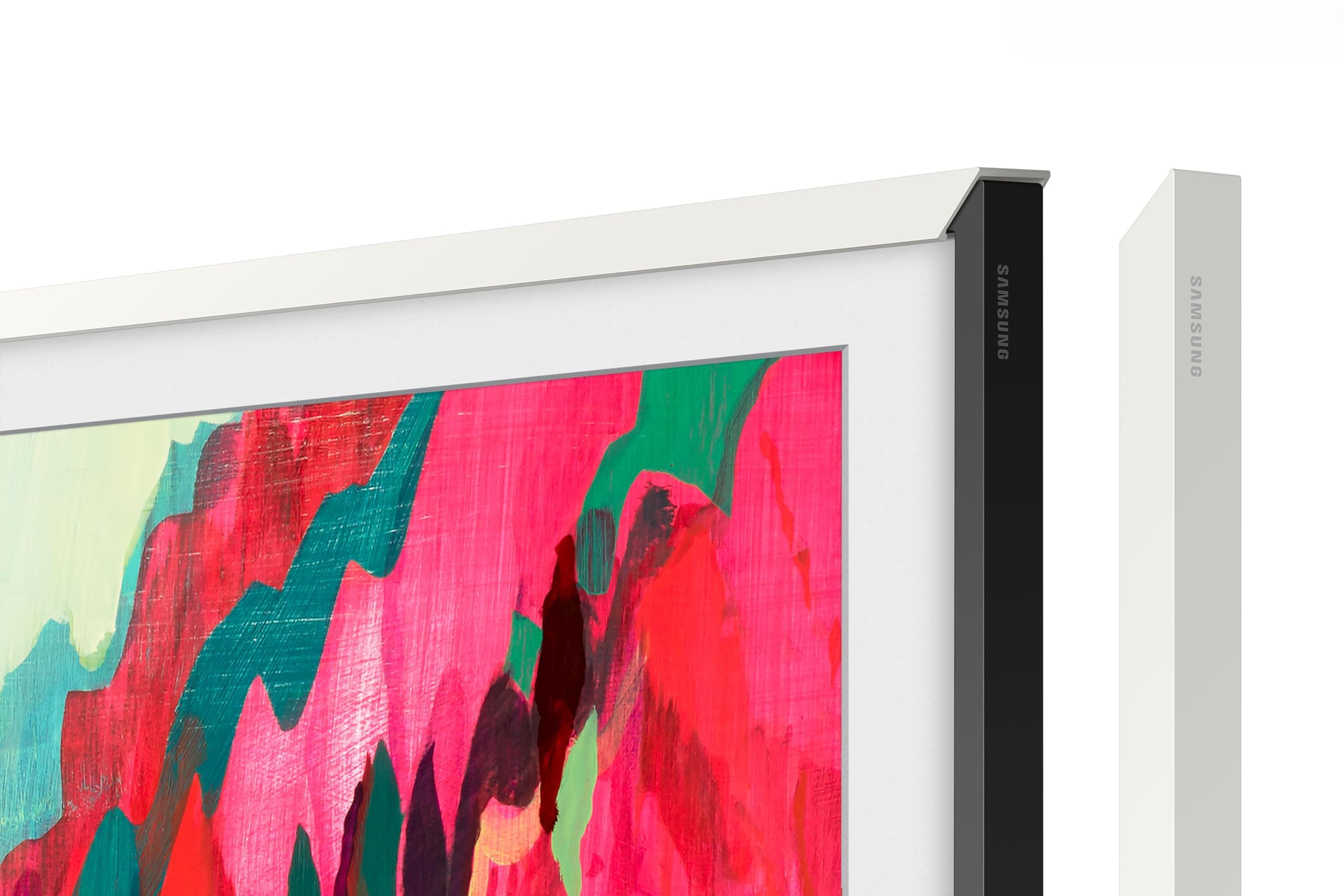 65-inch The Frame Customizable Bezel Modern White (VG-SCFA65WTBZA, 2021 Model)