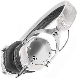 V-Moda XS On-Ear Folding Design Noise-Isolating Metal Headphone (White Silver)