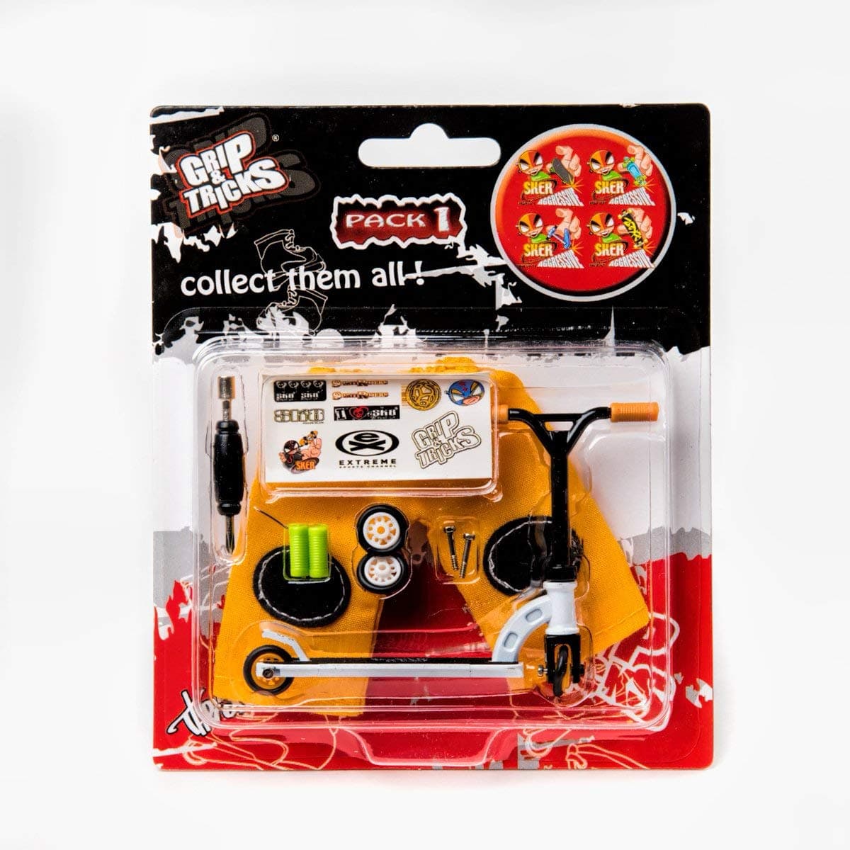 Grip & Tricks Finger Scooter Stunt Pack 1 (White)