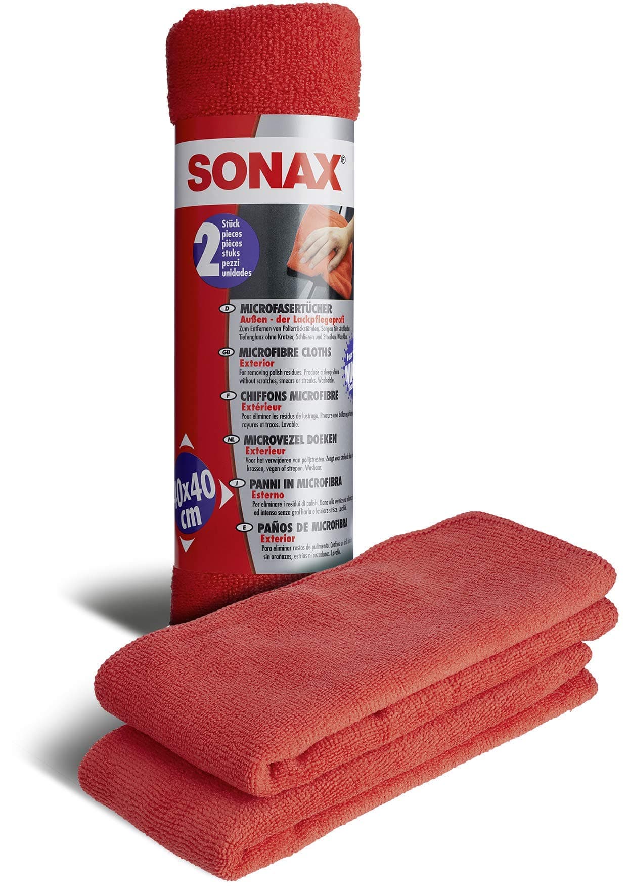 Sonax Red Microfibre Cloth for Exterior (2 pcs)