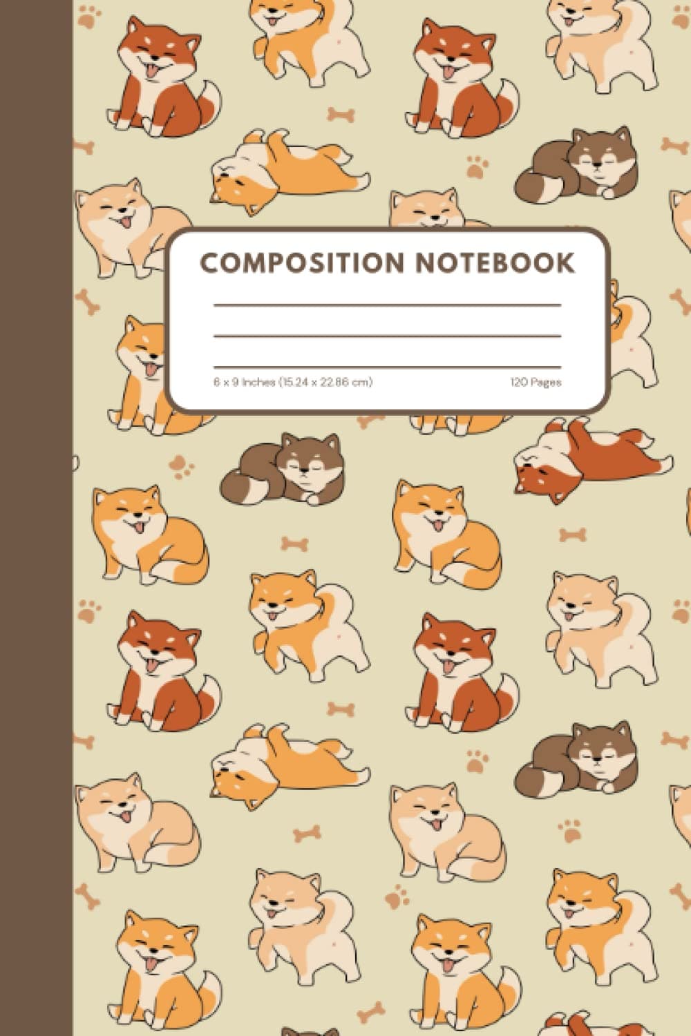 Shiba Inu Composition Notebook: 120 lined writing journal for students