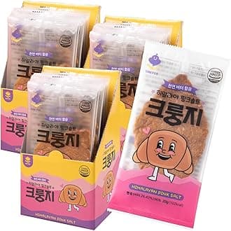 K FOOD KOREAN FOOD Flat Croissant Himalayan Pink Salt – Bulk Pack (30 Count), Crispy Croissant Snack with 26.43% Natural Butter, Individually Wrapped for Freshness & Convenience, 크룽지, 히말라야 핑크솔트