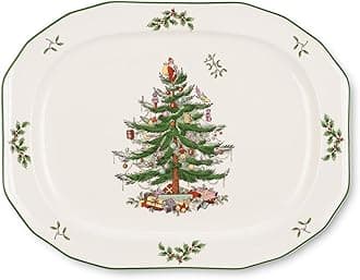 Christmas Sculpted Oval Platter, Multicolor, (1536982), 36 centimeters