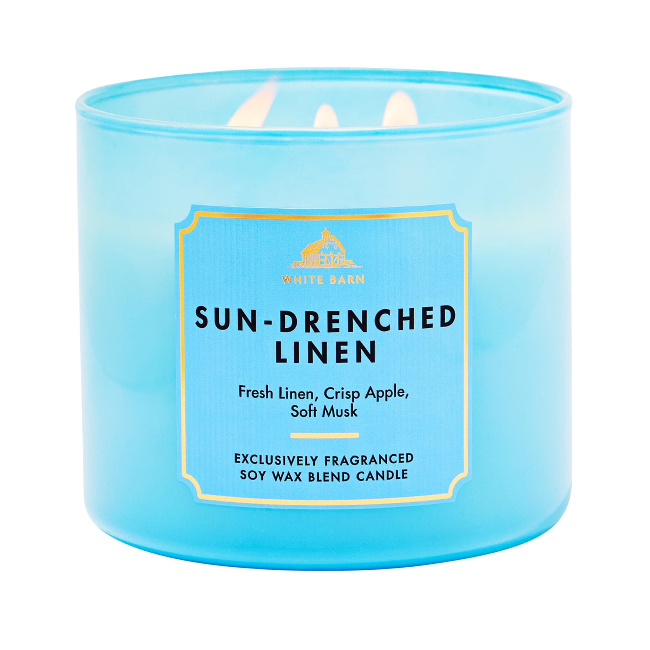 Bath & Body Works Sun-Drenched Linen 3-Wick Candle