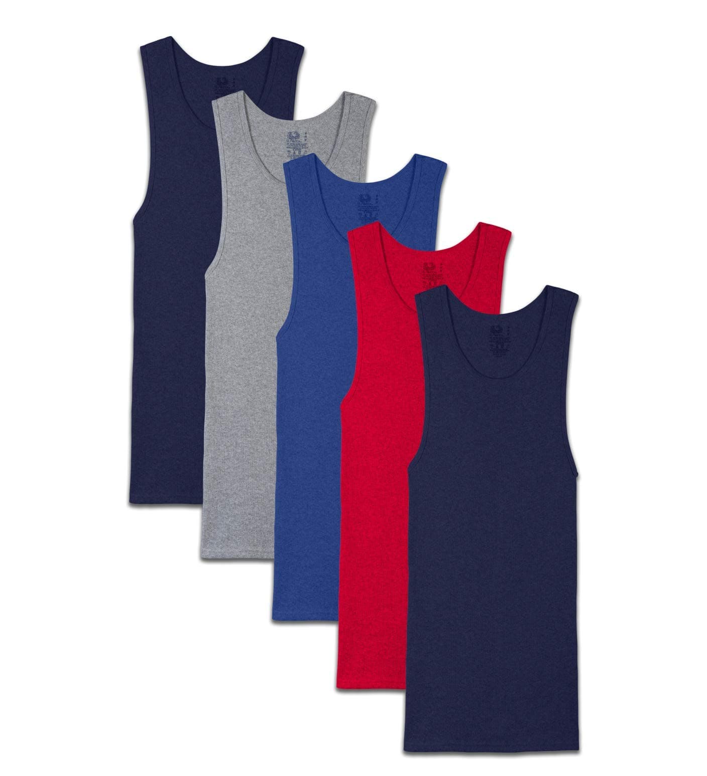 mens Assorted A-shirts Base Layer Top (pack of 5)