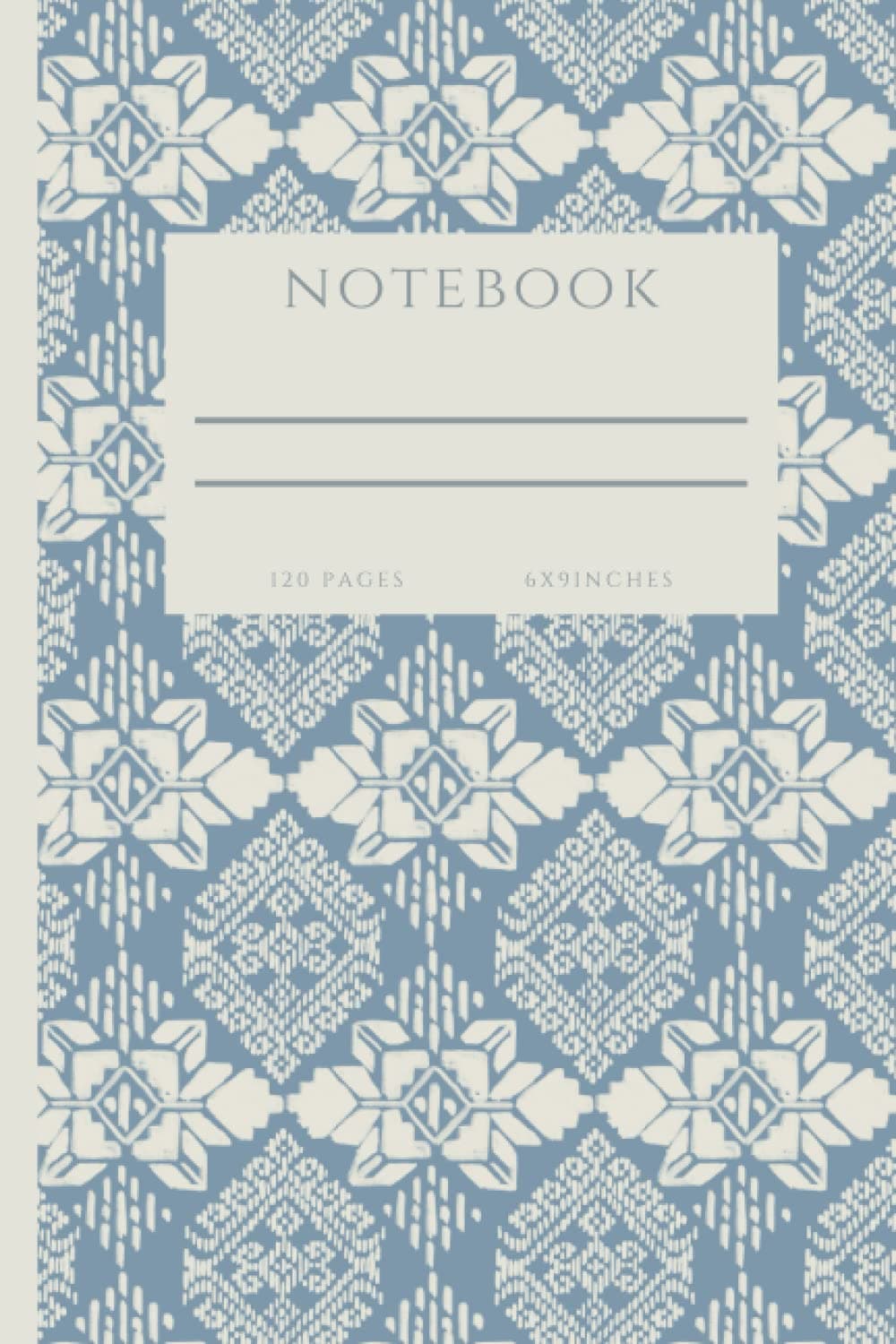 Notebook: Bluestar Floral Yakan Pattern Inspired Design 6x9inch