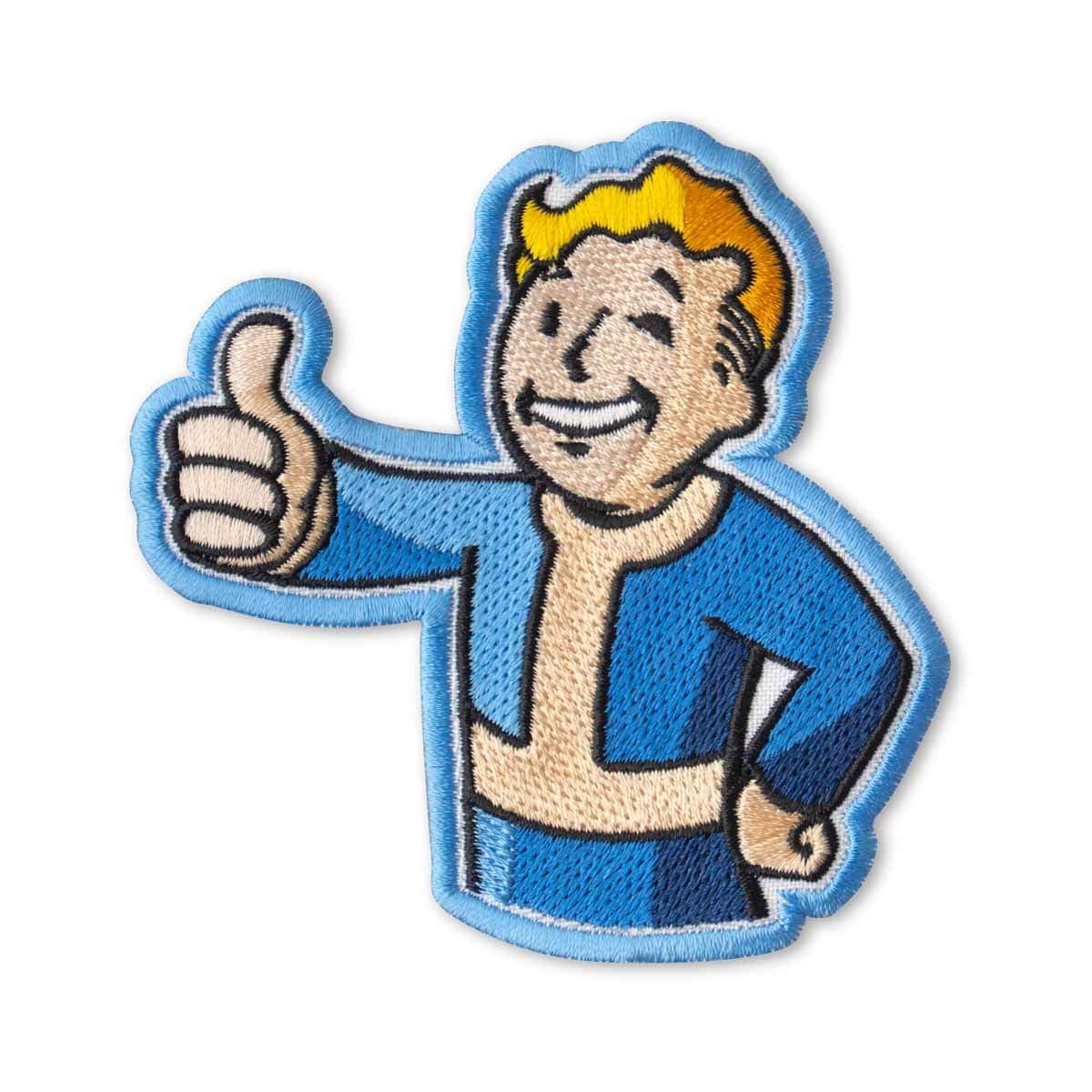 Vault Boy Embroidered Patch, Iron On, 3.5 x 3.6 inches