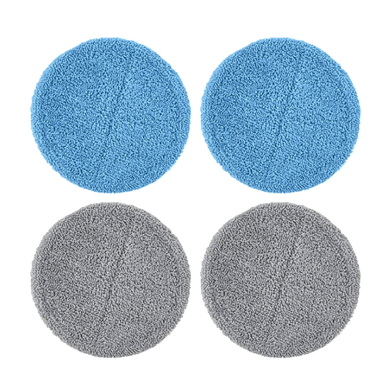 [Universal] 4 Pcs Mop Pads Replacement for Cordless Electric Mop, Machine Washable and Reusable Microfiber Mop Pads for ID-EM002-N1 or Others, Included 2 Mopping Pads+2 Waxing Pads