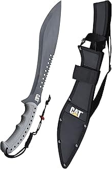 Cat Machete with Shoulder Strap Sheath,19 Inch, Stainless Steel Blade Knife w...