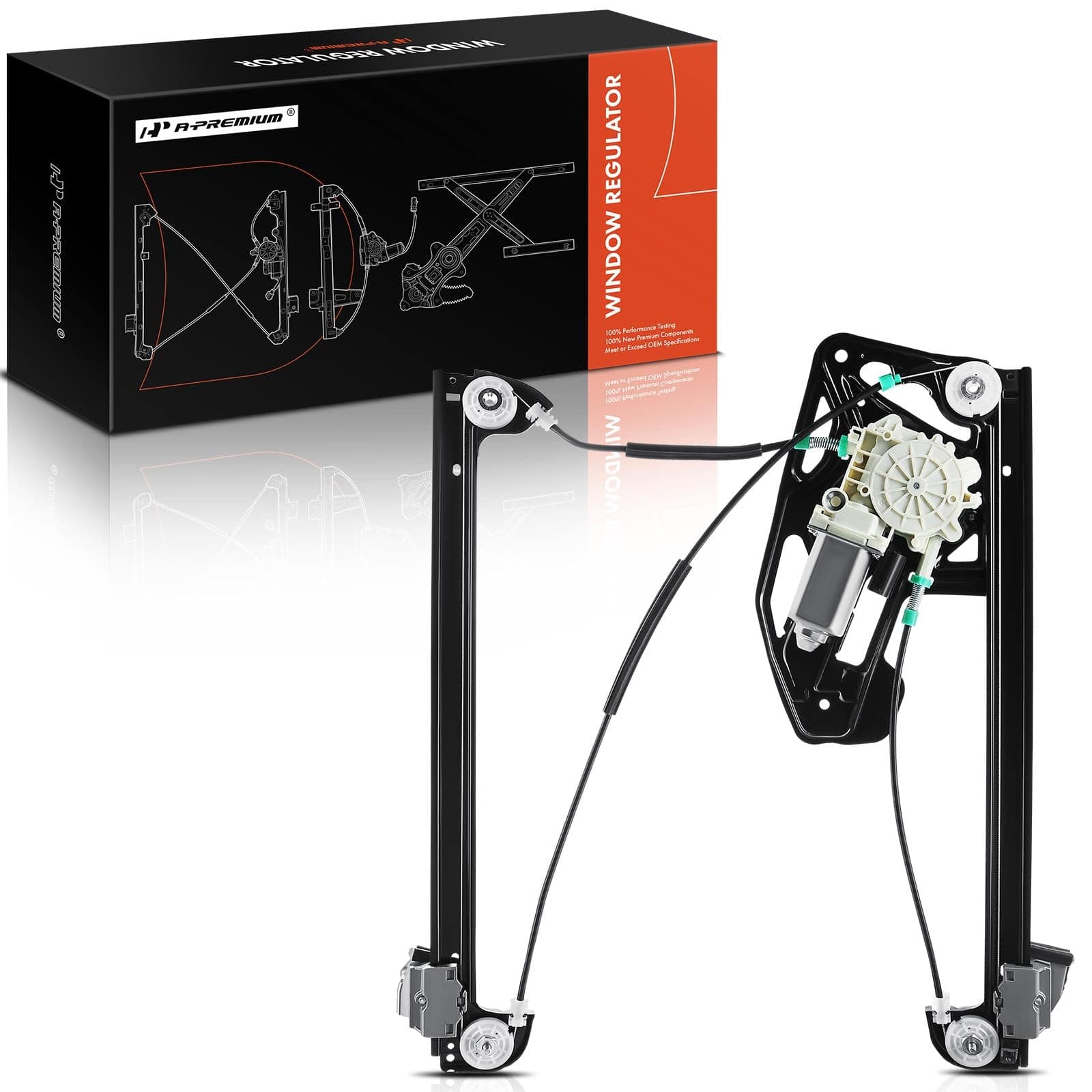 A-Premium Power Window Regulator with Motor Replacement for BMW E38 740i 740iL 750iL 1995-2001 Front Right Passenger Side