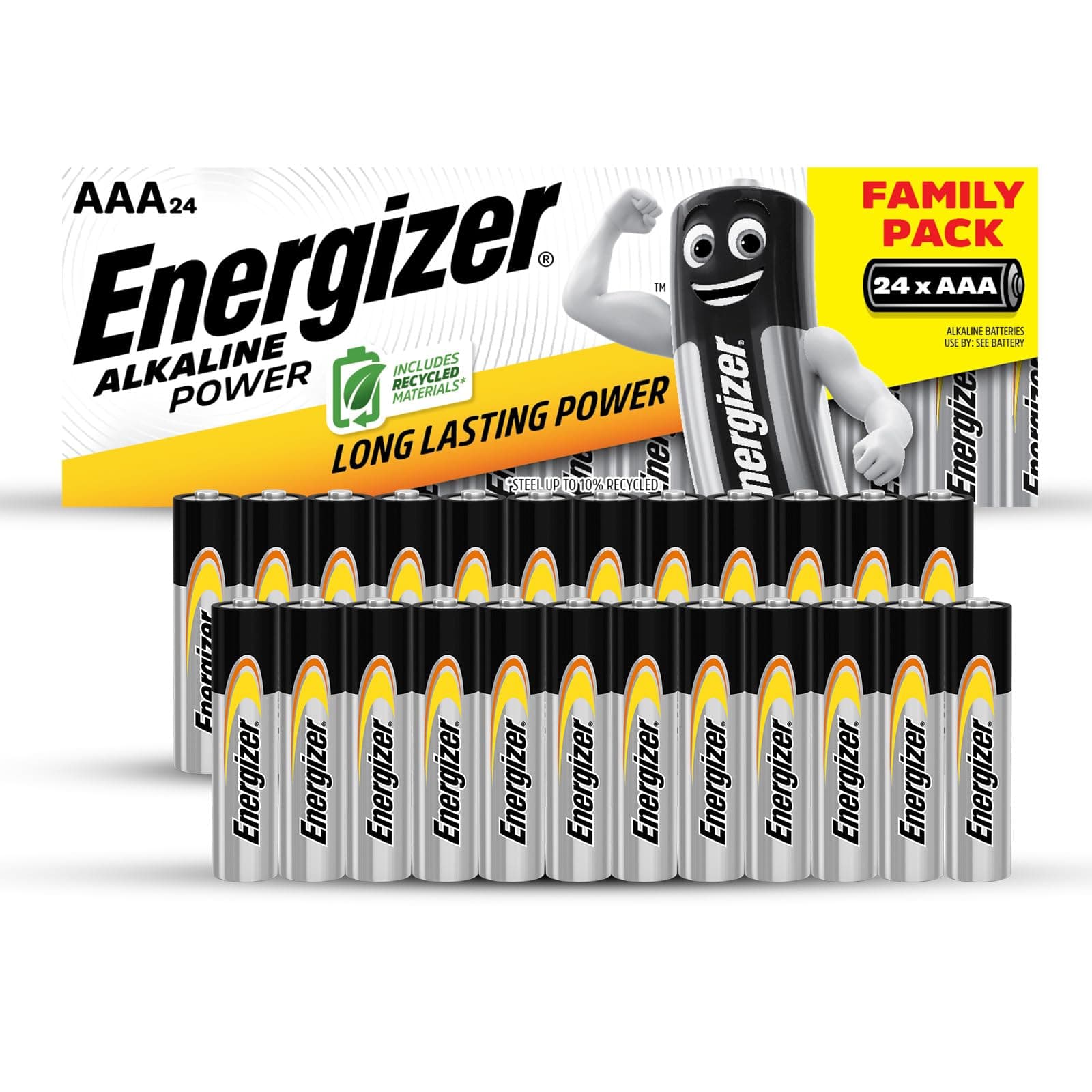 Energizer AAA Batteries, Alkaline Power Batteries, 24 Pack