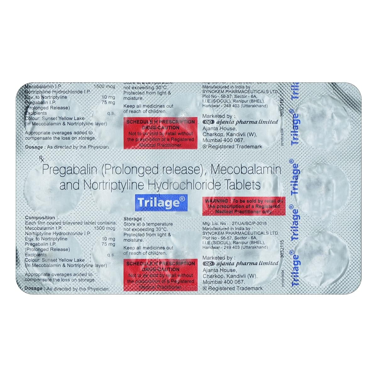 Trilage -Strip of 15 Tablets