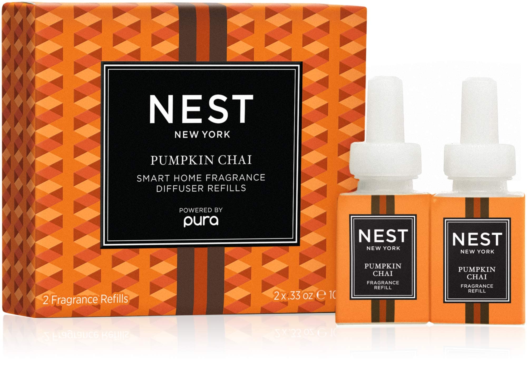 Smart Home Fragrance Diffuser Refill Smart Vials, Pumpkin Chai - Set of 2 - Designed for NEST x Pura 3 and NEST x Pura 4 Diffusers - Cruelty Free, Vegan