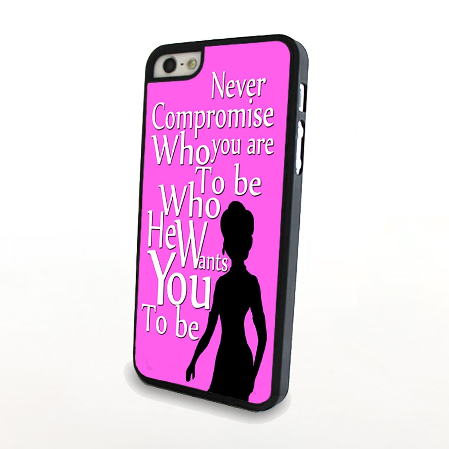 Generic Phone Accessories Matte Hard Plastic Phone Cases Quote Never Compromise Who You Are fit for Iphone 5/5S