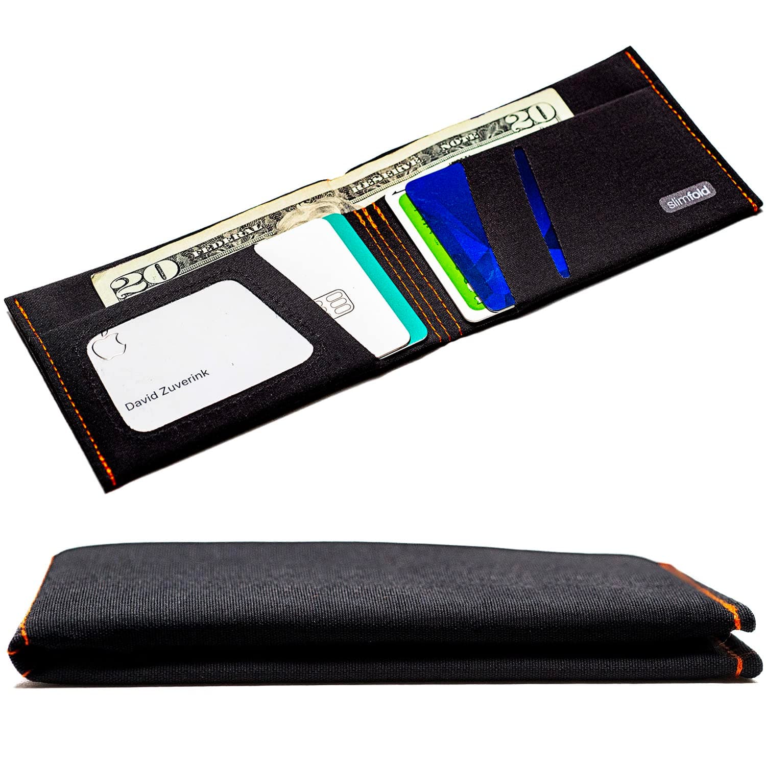 SlimFold MICRO Minimalist Front Pocket Vegan Slim Wallets for Men (RFID Blocking)