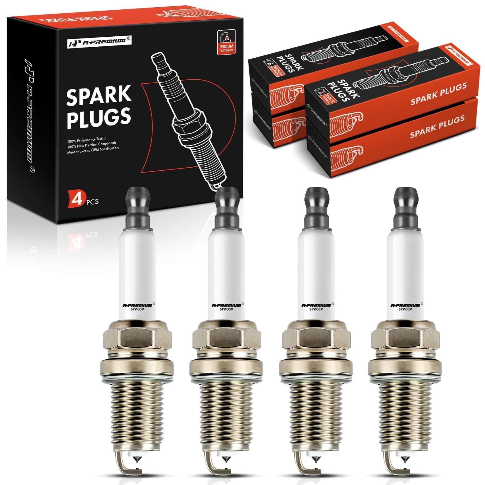 A-Premium 4PCS Iridium Platinum Spark Plugs Compatible with Buick Encore 2013-2021 & Chevrolet Cruze 2011-2016, Sonic 2012-2020, Trax 2013-2021 - L4 1.4L