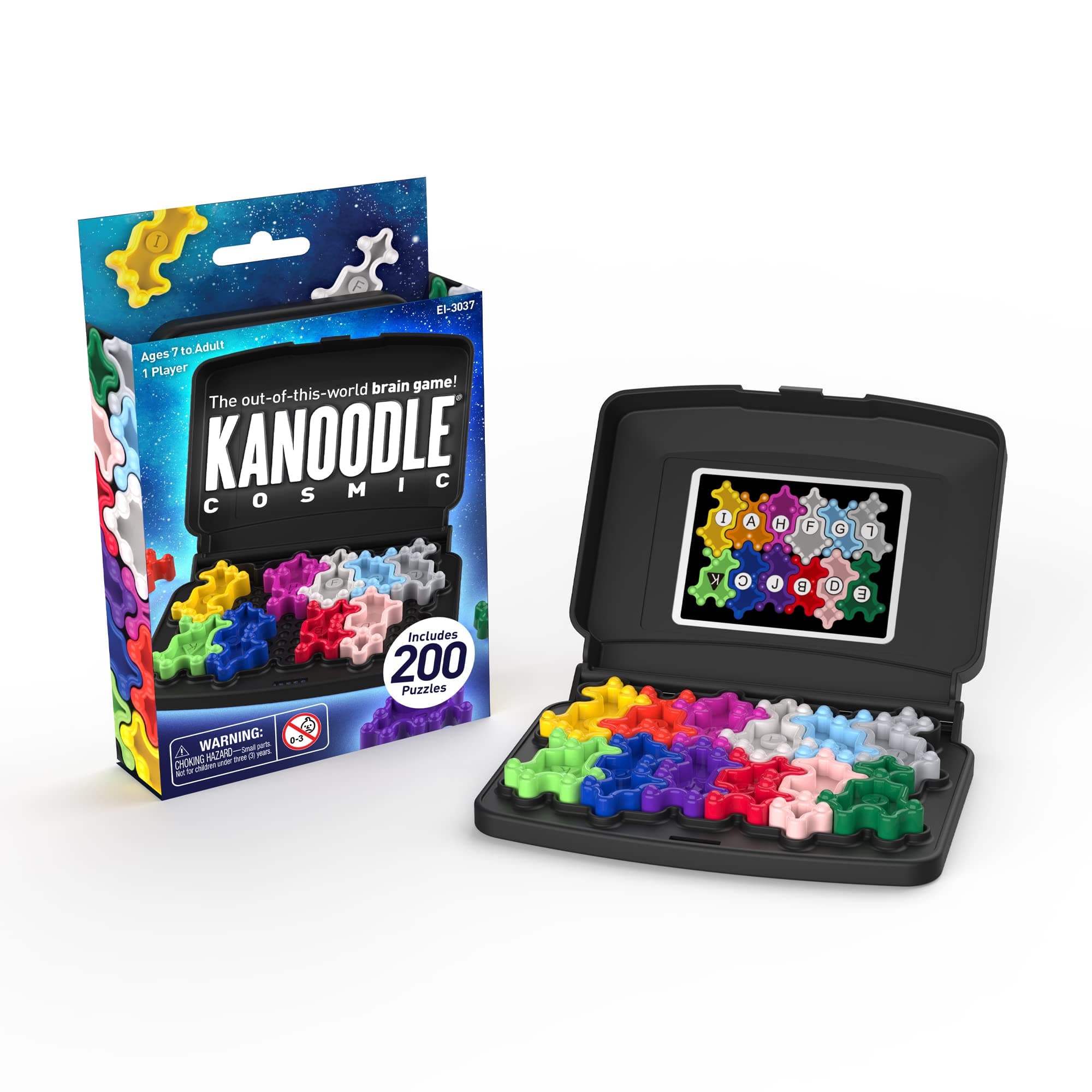 Kanoodle Cosmic - 3D Brain Teaser Puzzle, Mind Challenge Toys for Single Player, Handheld Travel Games, Extra Challenging Logic Puzzles and Gifts for Kids, Teens & Adults Ages 7+