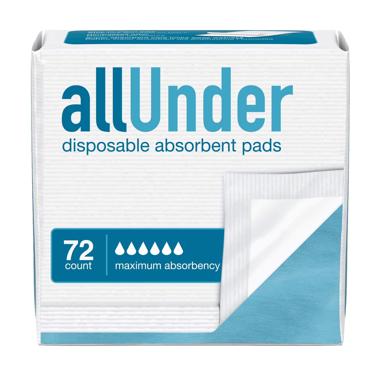 Disposable Underpads for Incontinence, Maximum Absorbency Bed Pads, 72 Count (Pack of 1)