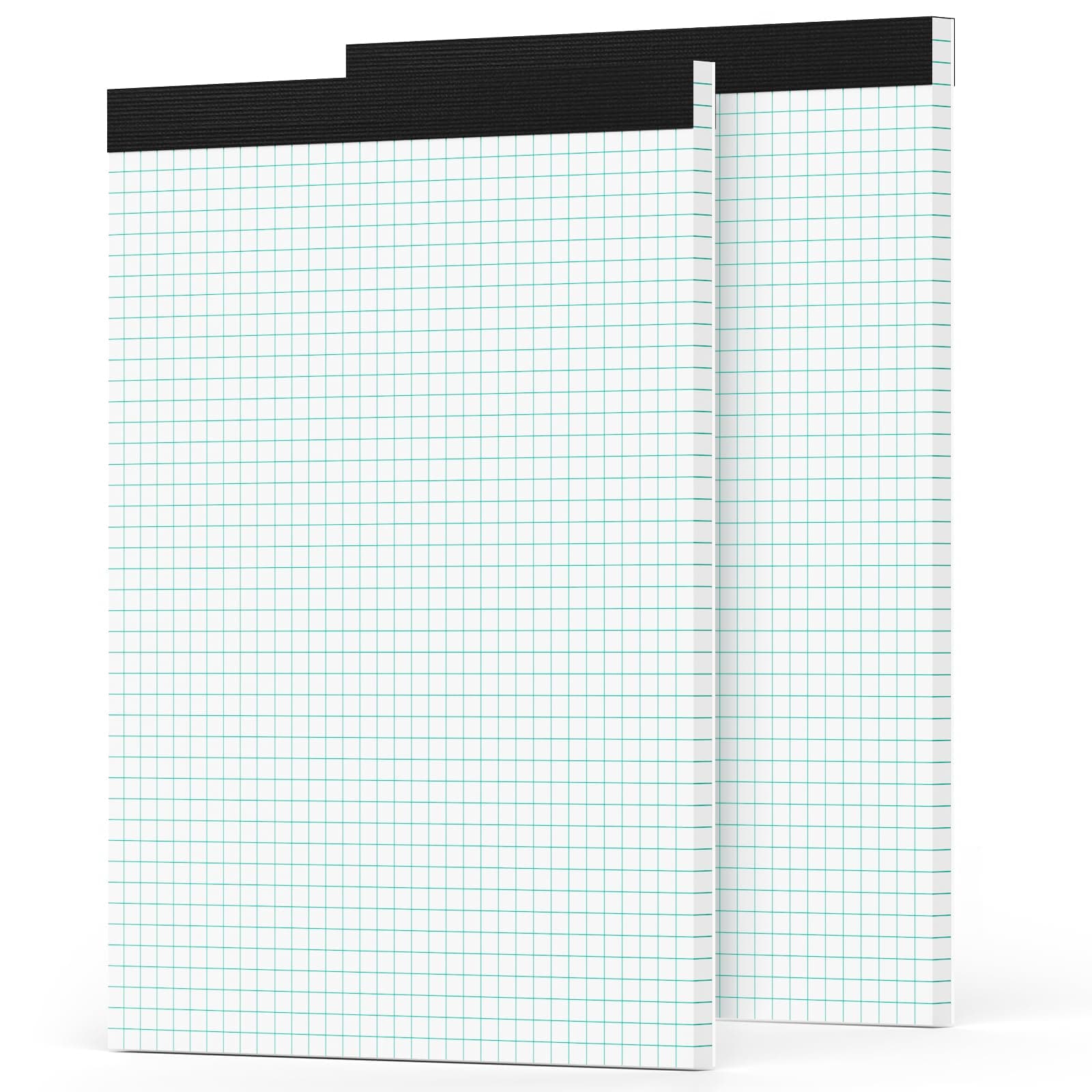Zaviko Graph Paper Pad 8.5 x 11, 2 Pack, 4x4 Graph Ruled, Grid Paper Pad 8-1/2" x 11", Blueprint Quadrille Pad, Easy Tears Off, Grid Pad Notebook 8.5 x 11, White 70 GSM Graft Paper, 30 Sheets/Pad