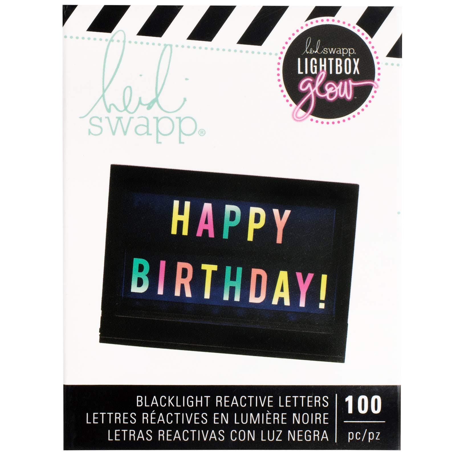 314010 Pack Lightbox-Glow Mega (100 Pieces), Multi Alphabet & Symbols