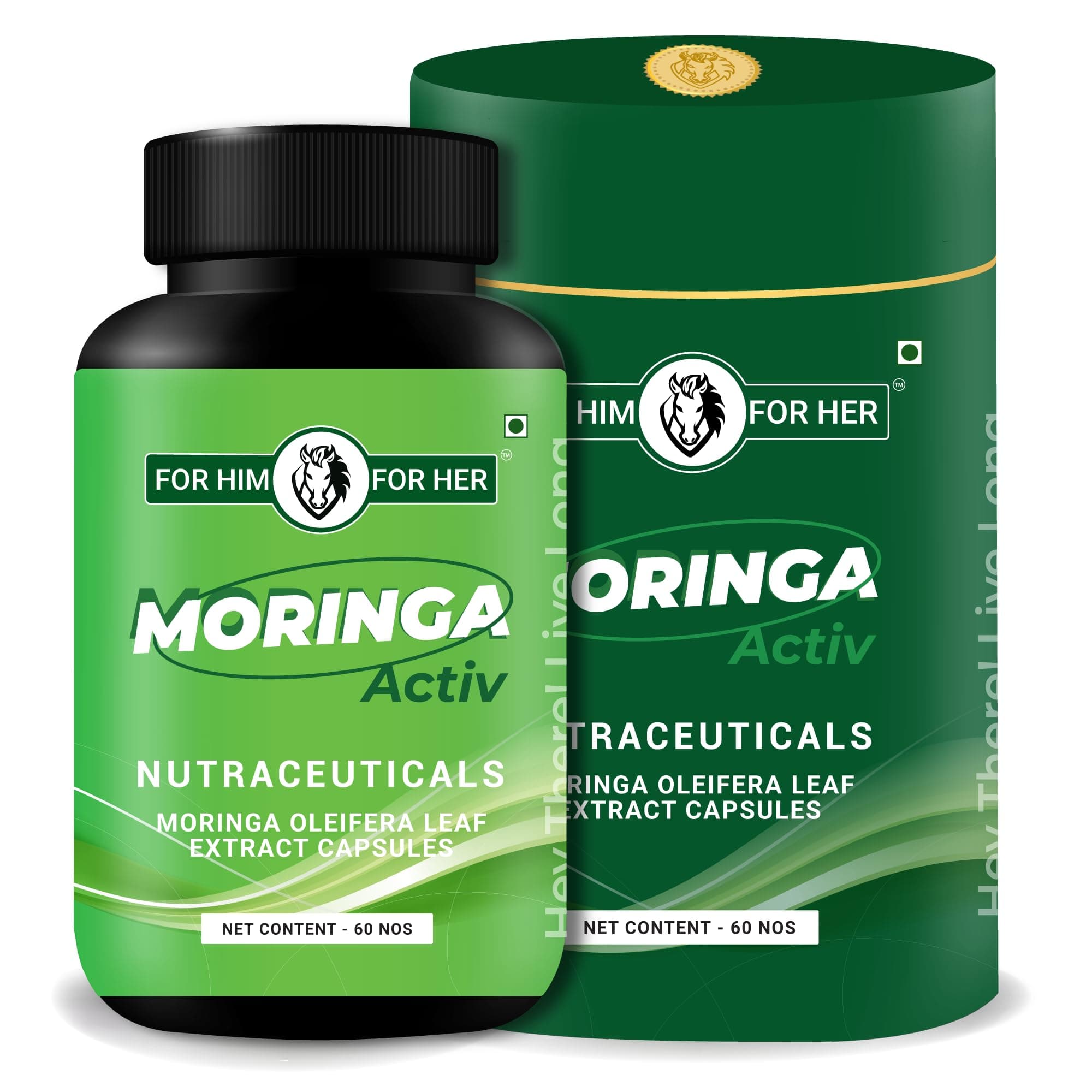 Moringa Activ – Premium Moringa Oleifera Extract Capsules – Moringa Capsules for Immunity, Digestion and Energy – Rich in Essential Nutrients – 60 Veg Capsules