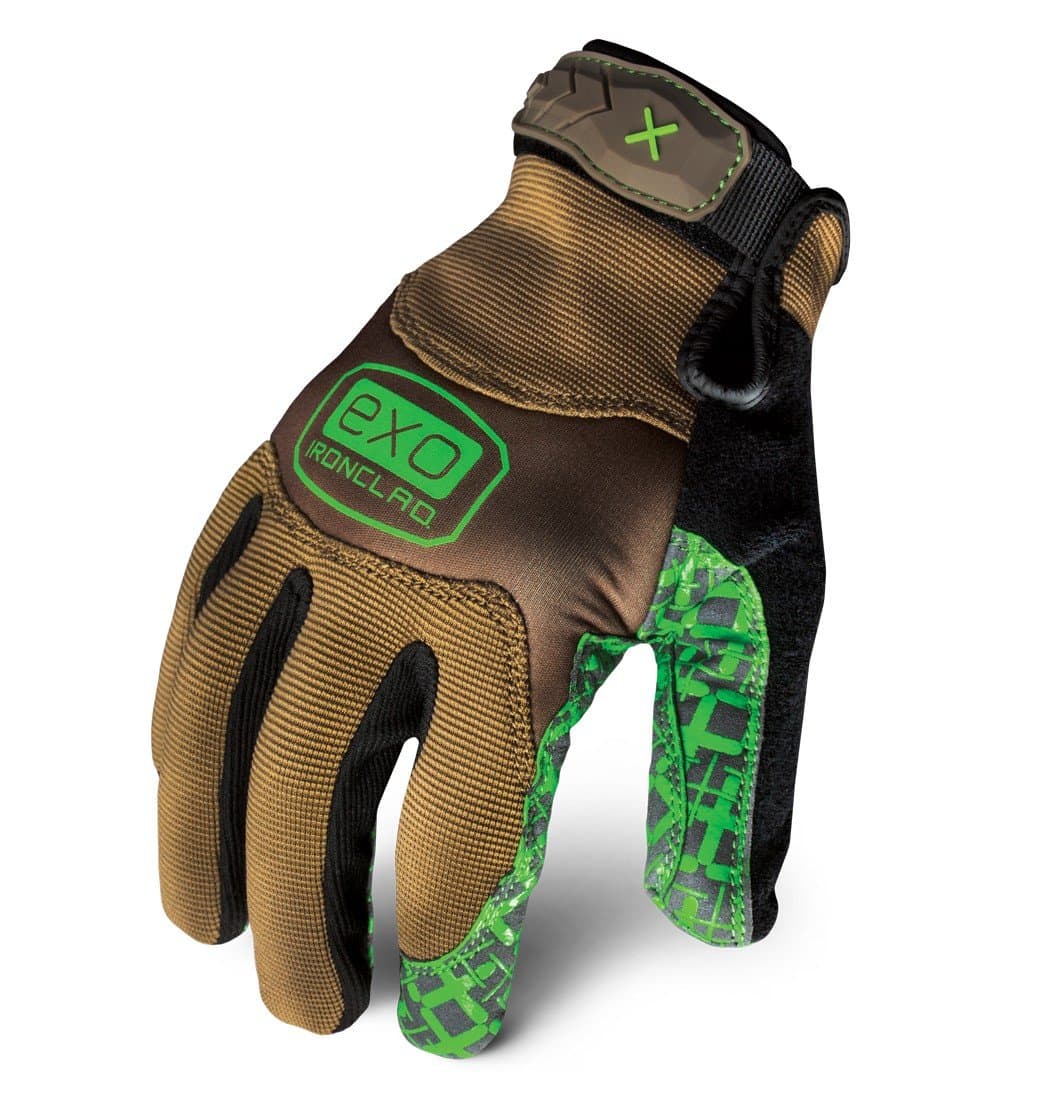Ironclad PERFORMANCE WEAR EXO-PGG-03-M Medium Project Grip Gloves Brown & Green