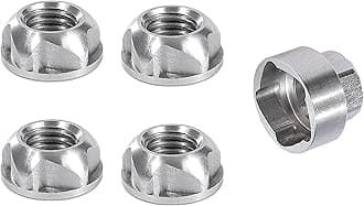 M8 304 Stainless Steel Anti-Theft Locking Nuts P1.25 Security Hardware Kit for Mountain Bike Awning Car Accessories for Styling Light Bar Safety,(4 Lock+ 1 Key)