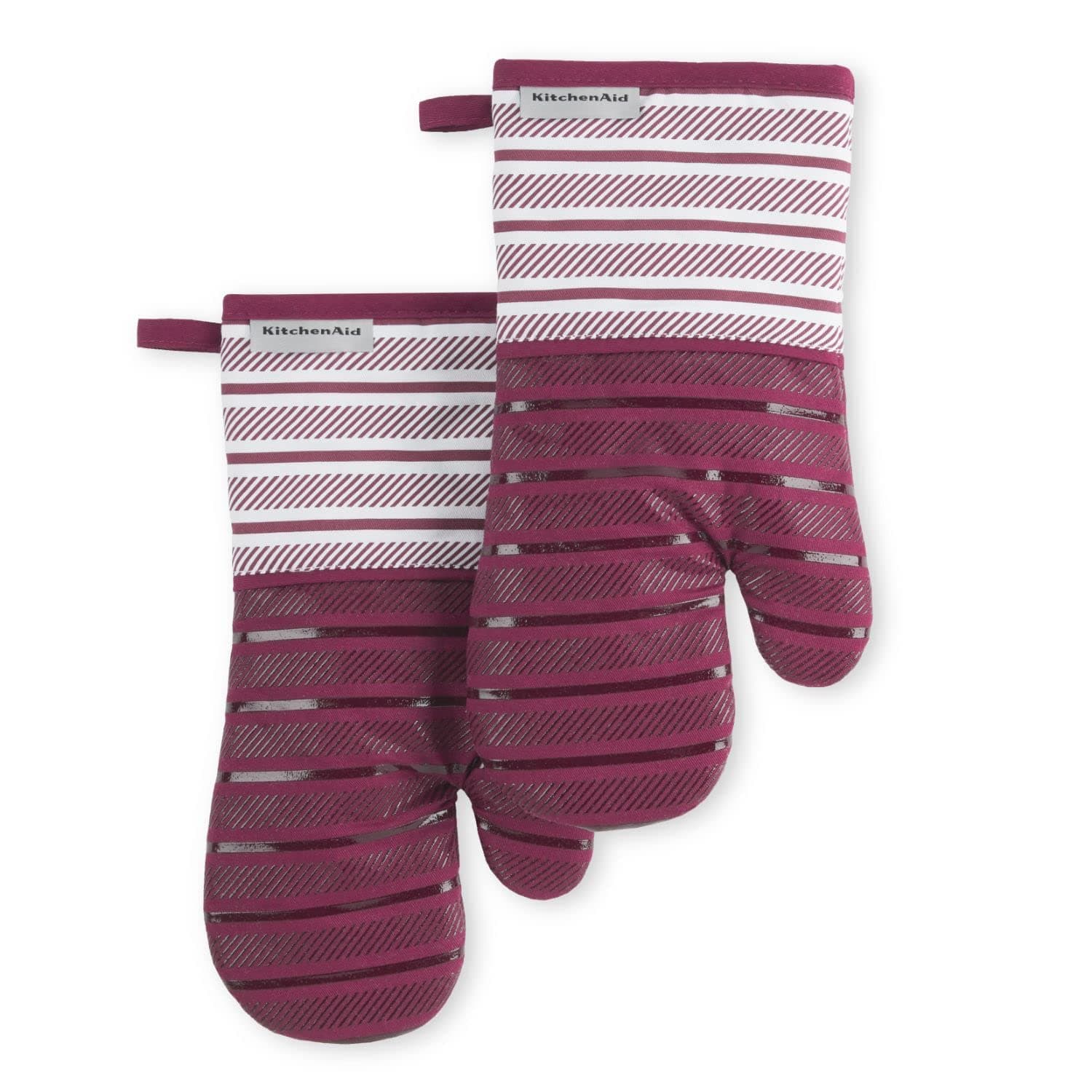 KitchenAid Albany Beetroot Oven Gloves 7" x 13" (Pack of 2)
