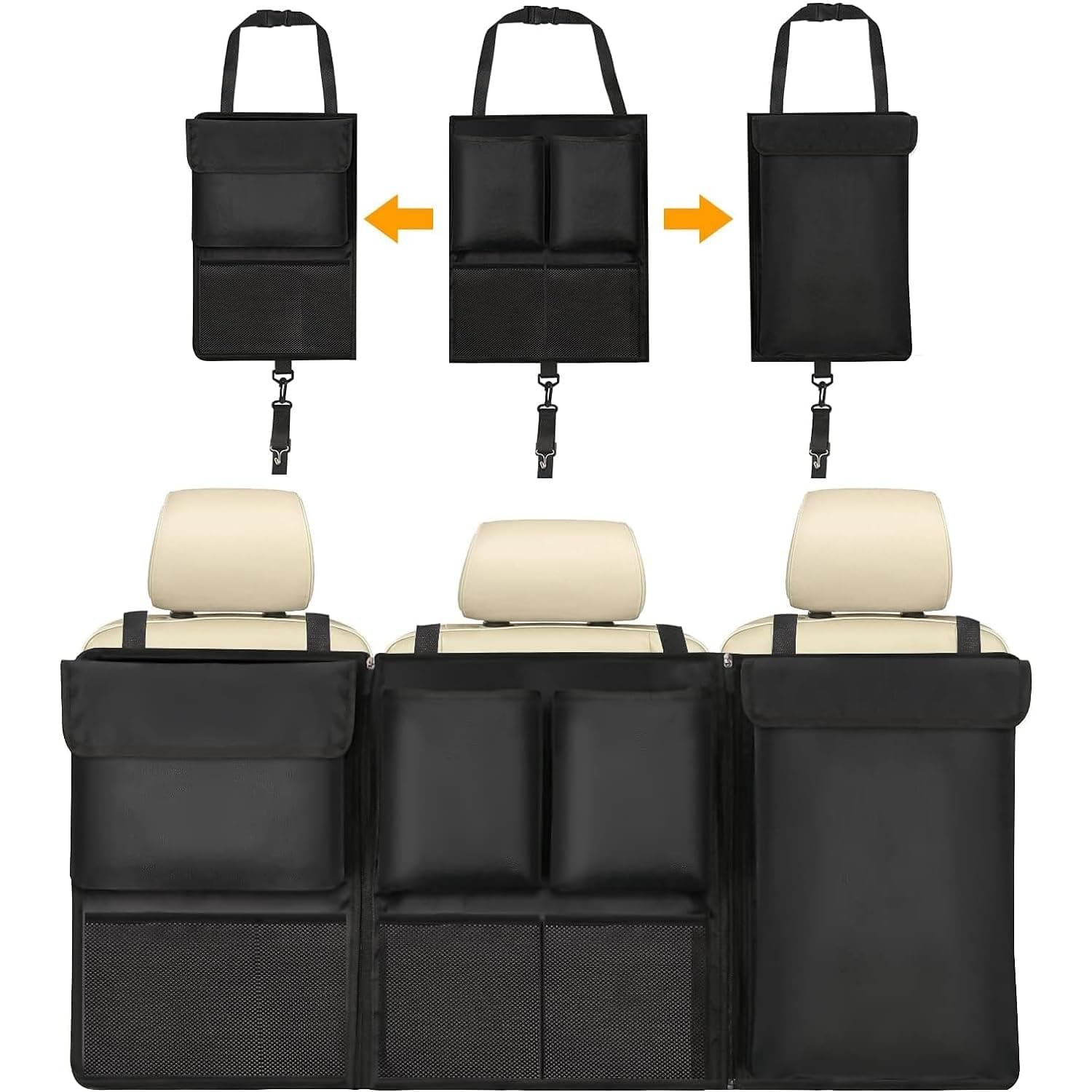 X spring Car Boot Organiser, Detachable Multi-Pocket car trunk organizer with lid, Car Hanging Trunk Organizer, Water-Proof Durable trunks storage organizers All Kinds of Cars