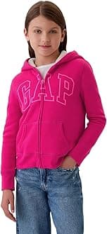 GAP Girls' Cozy Logo Full Zip