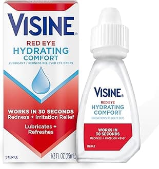 Red Eye Hydrating Comfort Redness Relief and Lubricant Eye Drops to Help Moisturize and Relieve Red Eyes Due to Minor Eye Irritations Fast, Tetrahydrozoline HCl, 0.5 fl. oz