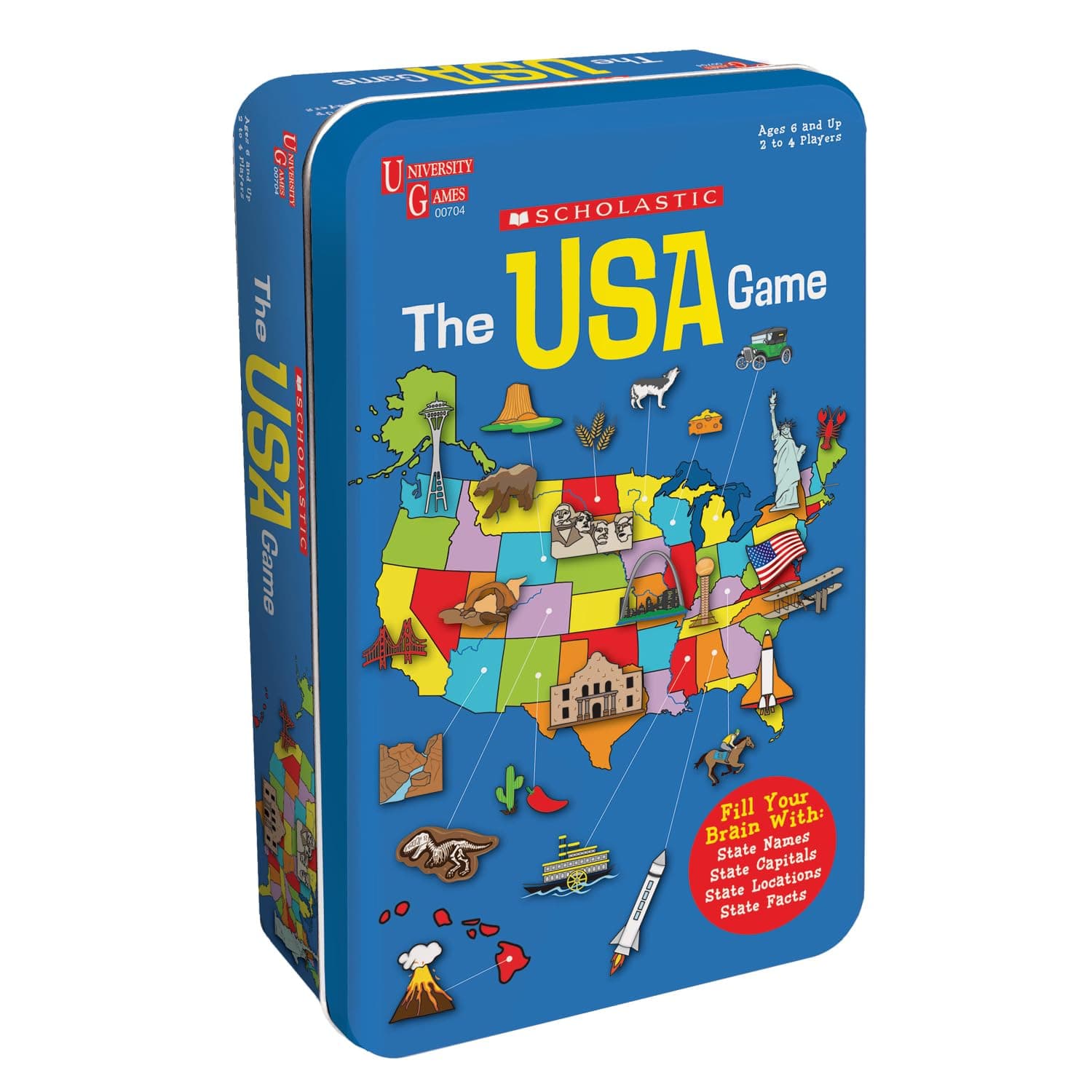 University Games The Scholastic USA Tin
