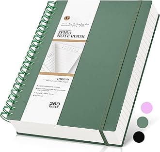 Spiral Notebook Journal College Ruled 8.5''x 11'', 360 Pages Lined Thick Journals for Women Men, A4 Large Spiral Notebooks with 100GSM Paper, Spiral Journaling for Writing Work, School Green
