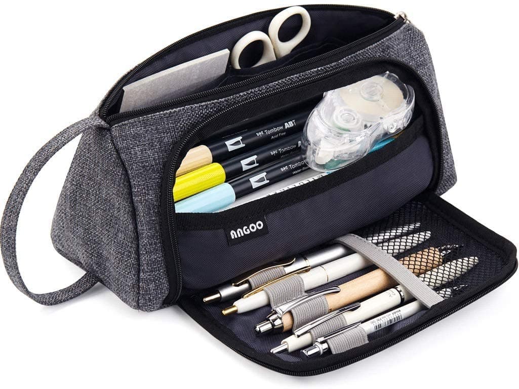 EASTHILL Big Capacity Pencil Case - Large - Dark Gray