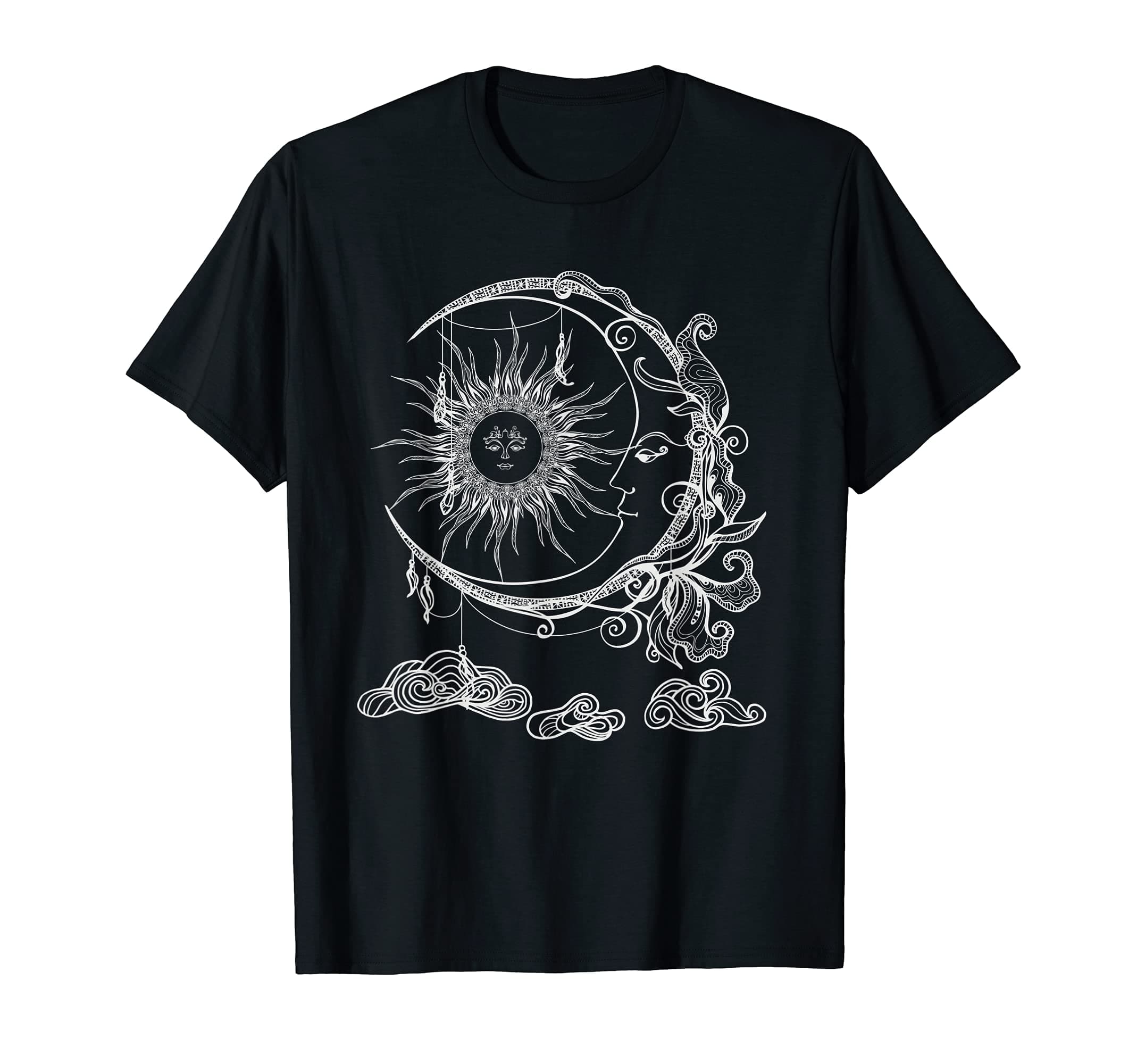 Sponsored Ad - Space Celestial Bodies Sun Moon Boho Luna Solar Astronomy T-Shirt