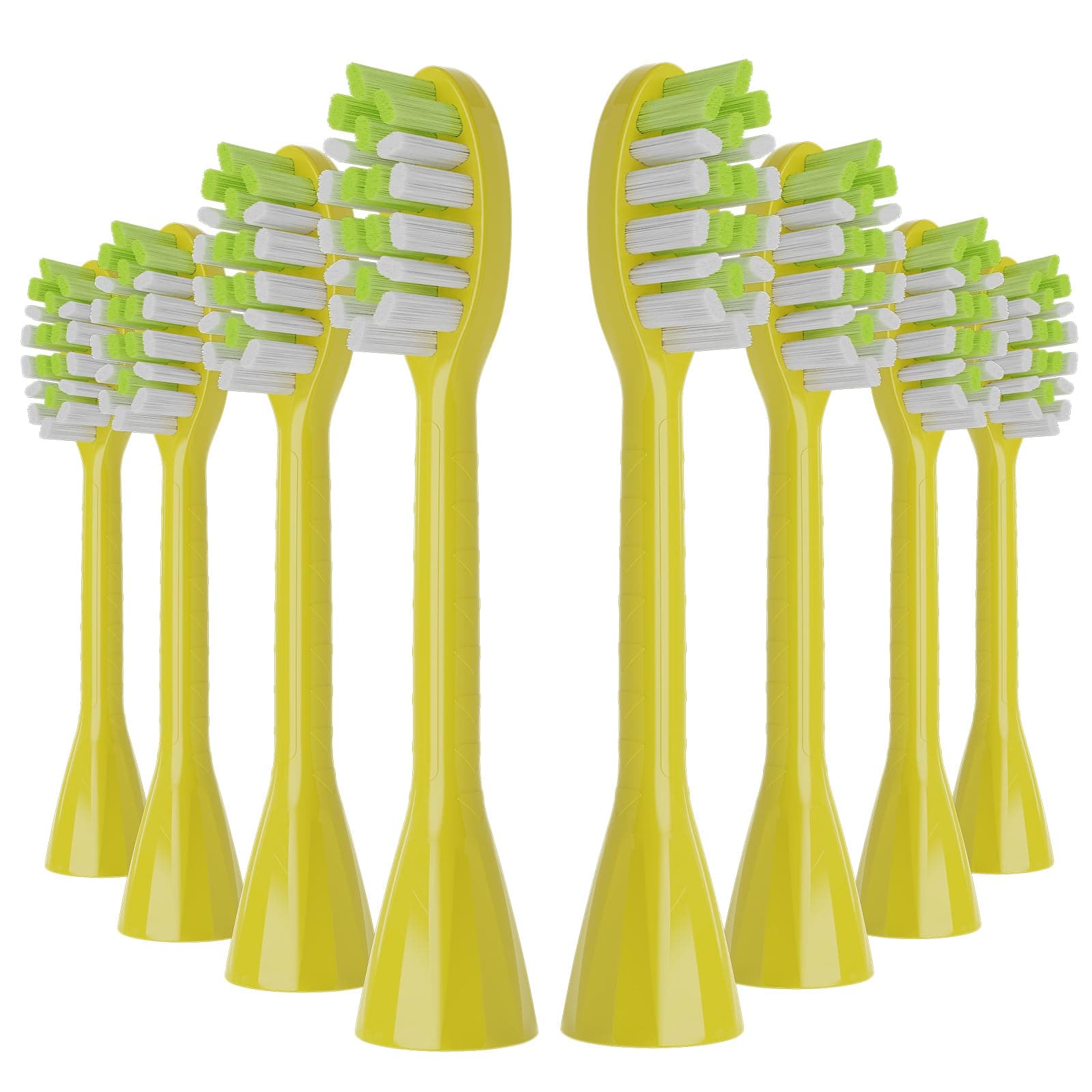 One Series Replacement Toothbrush Heads Pisonicleara Compatible with sonicare Philips One Series BH1022/03 HY1100/02 HY1102 (8-pc) Battery Brush, Mango Snow White Travel Refill (one-Yellow)