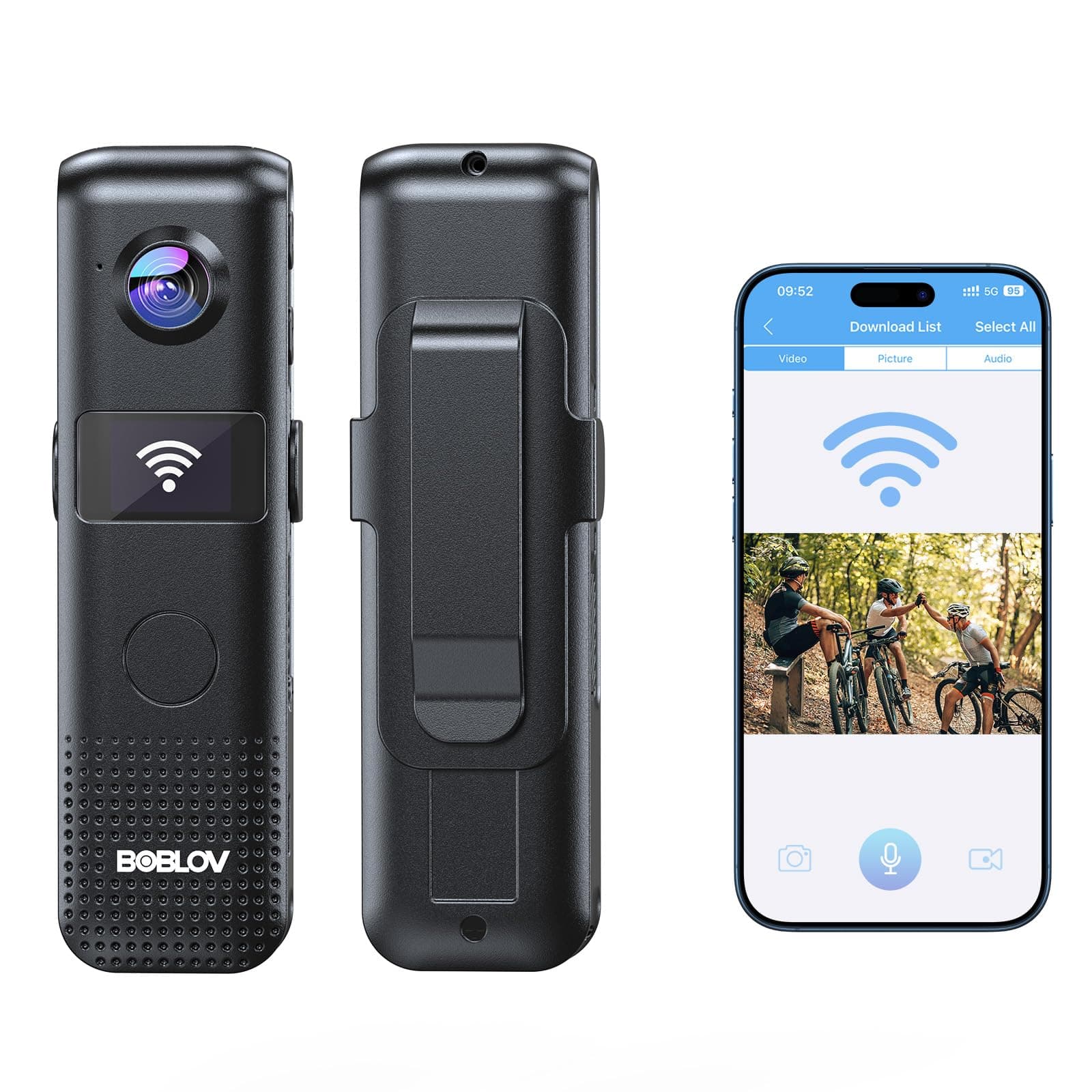C18 64G WiFi Body Camera – Easy One-Touch Operation with Small OLED Display, 4 Hours of 1080P Recording, Wearable Camera with 1/4" Tripod Mount for Cycling, Security Work, and Everyday Use