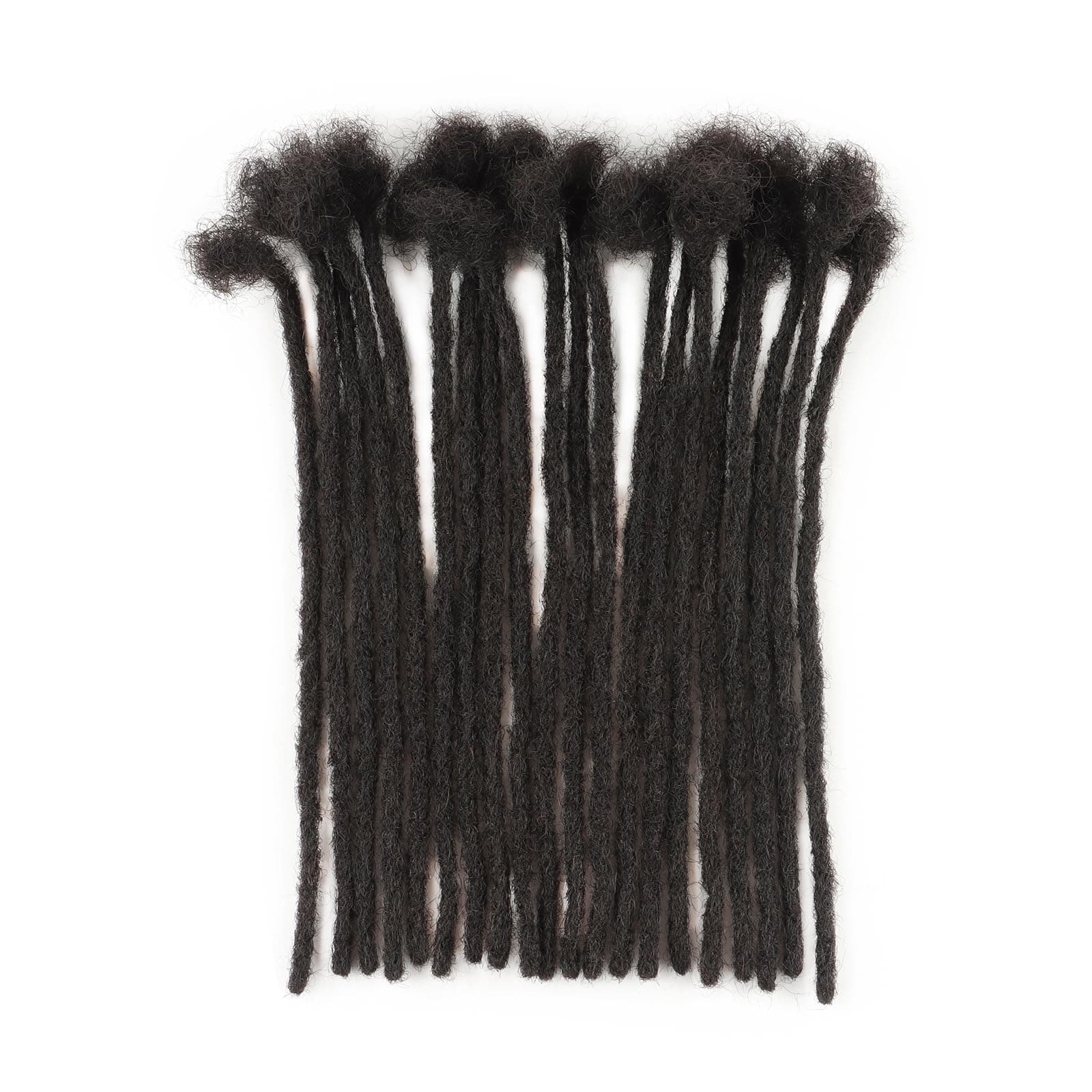 0.2cm Thickness 100% Human Hair Dreadlock Extensions for Men/Women 8 Inch 30 Strands Full Handmade Can be Dyed and Bleached Permanent Loc Extensions Human Hair Natural Black