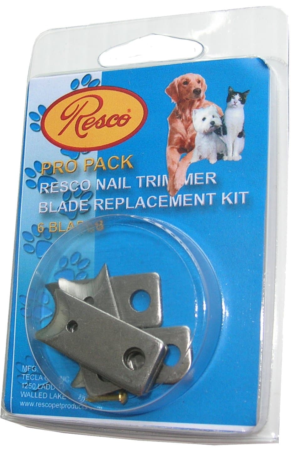 Pro Pack, 6 Blade Replacement Nail Clipper Blades, Fits in All Resco Guillotine Trimmers